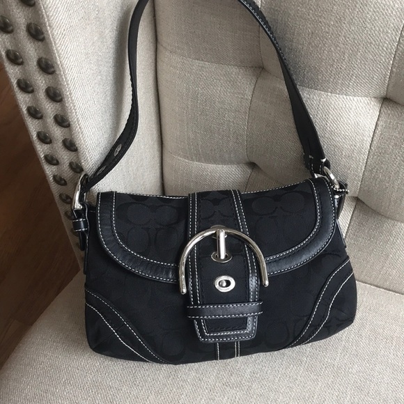 Coach Handbags - Authentic Black Coach Purse with strap